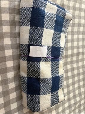 Blue and White checkered fabric